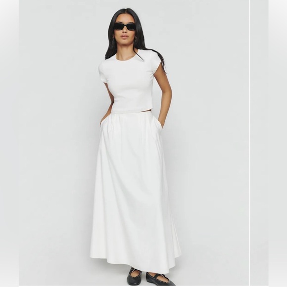 Reformation Dresses & Skirts - NWT Reformation Lucy Organic Cotton Maxi Skirt